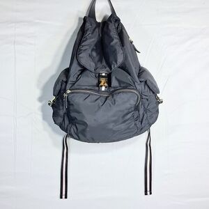 Black Tommy Bahama Go Everywhere Nylon And Faux Leather Backpack/CinchSack